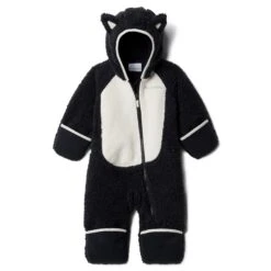 Columbia Foxy Baby Sherpa Bunting Onesie Junior Black Chalk