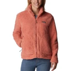 Columbia Winter Pass Sherpa Fleece Vest Dames Dark Coral