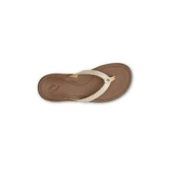 Olukai Pua Leer Slippers Dames Bubbly
