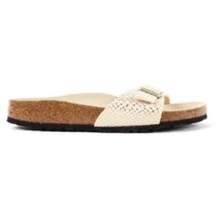 Birkenstock Madrid Smal Slippers Dames Shiny Python Eggshell