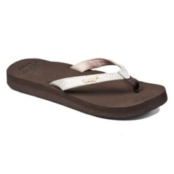 Reef Star Cushion Sassy Slippers Dames Brown White