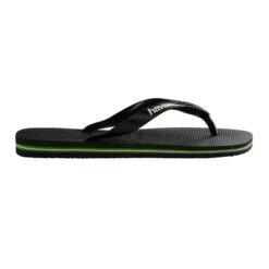 Havaianas Brasil Logo Slippers Black