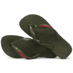 Havaianas Brasil Logo Slippers Heren Green