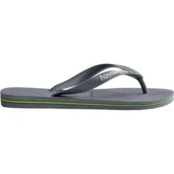 Havaianas Brasil Logo Slippers Dames Steel Grey