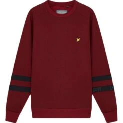 Lyle & ScottSleeve Stripe Crew Sweater Heren Burnt Velvet