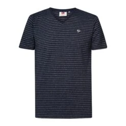 Petrol Industries Gestreept Shirt Heren Midnight Navy