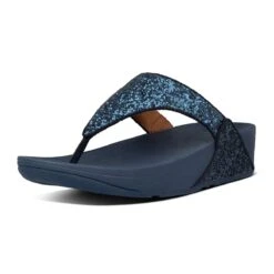 Fitflop Lulu Glitter Toe-Thongs Slippers Dames Midnight Navy