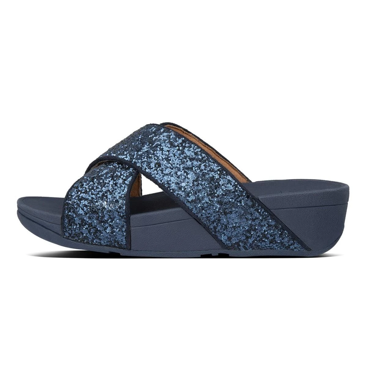 Fitflop Lulu Glitter Slides Slippers Dames Midnight Navy - EU 40 - Afbeelding 2