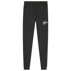 Malelions Essentials Joggingbroek Junior Black White