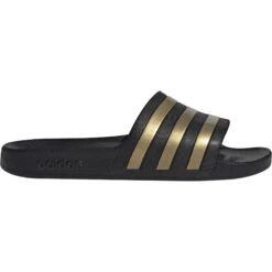 Adidas Adilette Aqua Slippers Core Black Gold Metallic