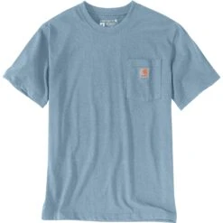 Carhartt K87 Pocket Shirt Heren Alpine Blue Heather