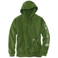 Carhartt Sleeve Logo Hoodie Heren Arborvitae Heather