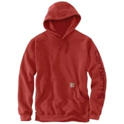 Carhartt Sleeve Logo Hoodie Heren Chili Pepper Heather