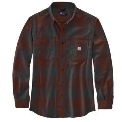 Carhartt Midweight Flannel Plaid Overhemd Heren Mineral Red