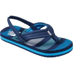 Reef Little Ahi Slippers Junior Deep Sea Stripes