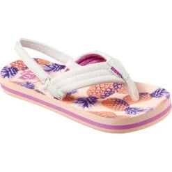 Reef Little Ahi Slippers Junior Coral Pineapples