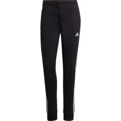 Adidas Essentials 3-Stripes French Terry Joggingbroek Dames Black White
