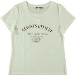 Geisha Always Believe Shirt Dames Off White