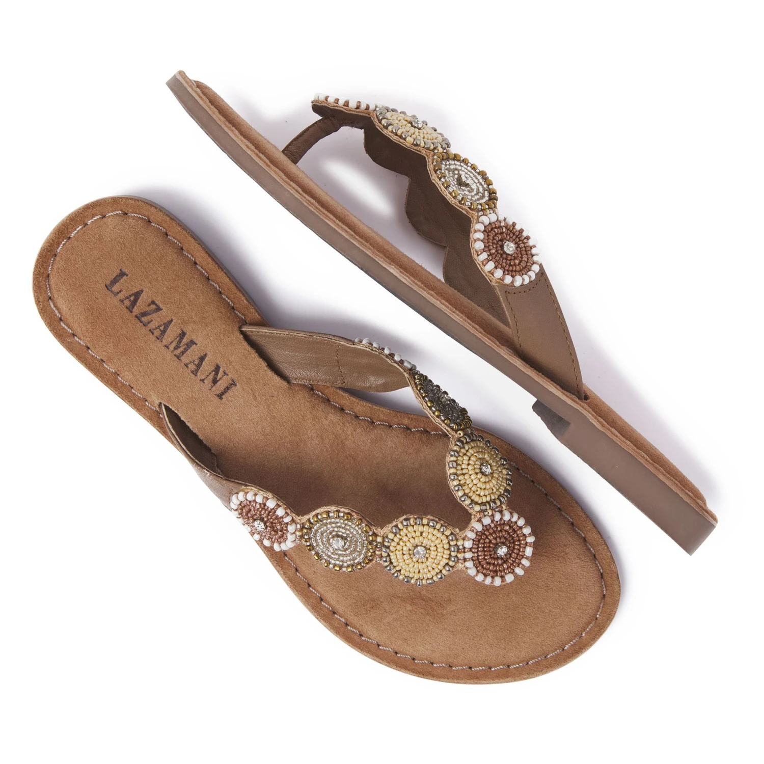 Lazamani 75.451 Slippers Dames Beige - Afbeelding 3