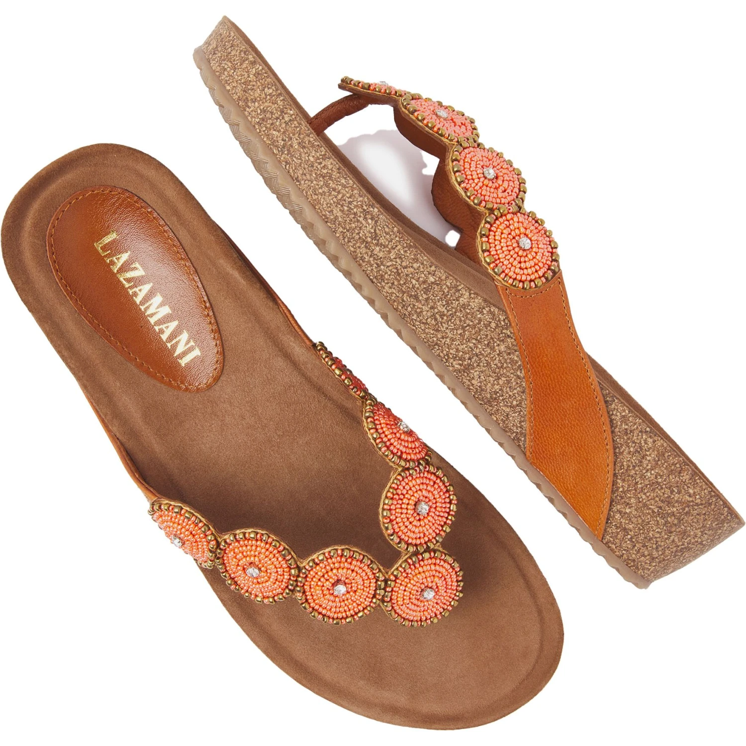 Lazamani 75.457 Slippers Dames Orange - Afbeelding 3
