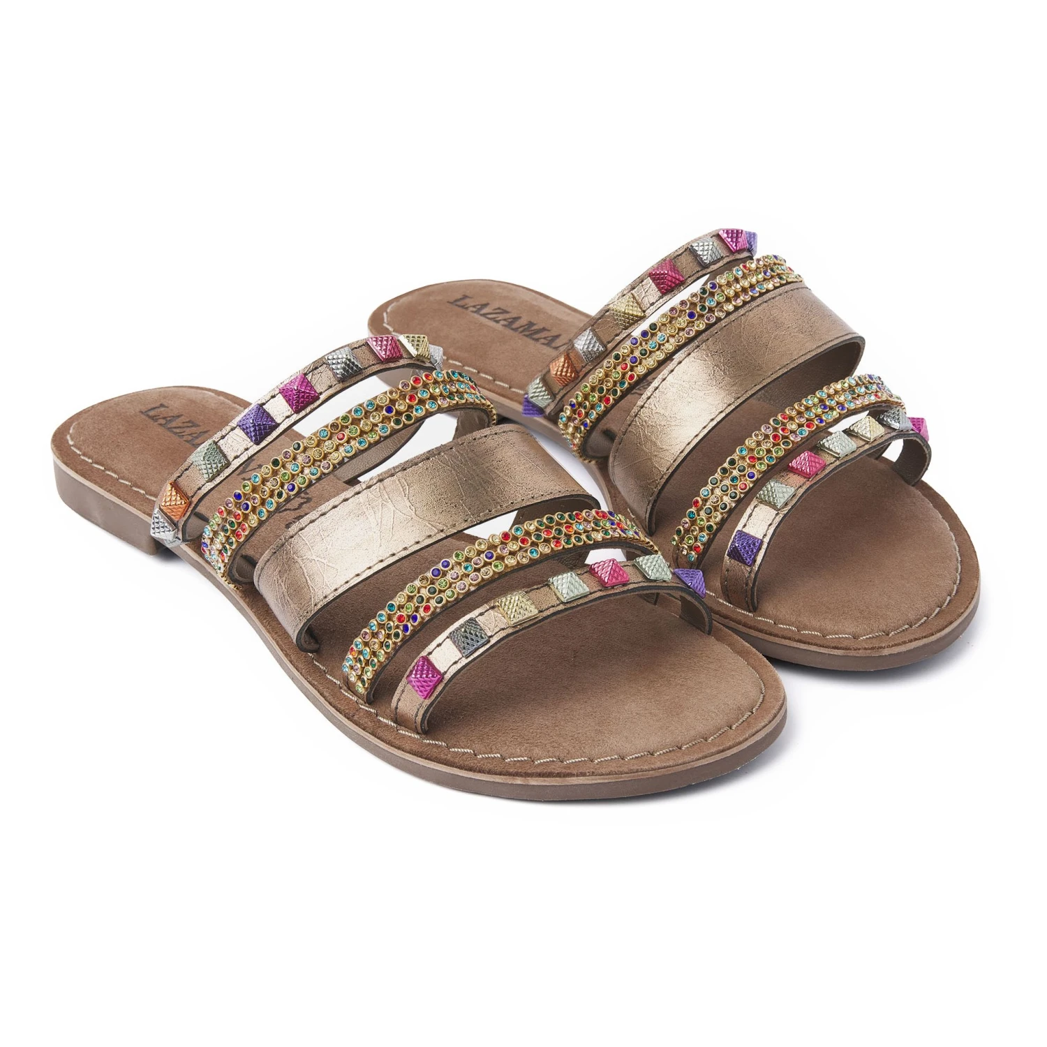 Lazamani 75.403 Slippers Dames Copper Combi - Afbeelding 2