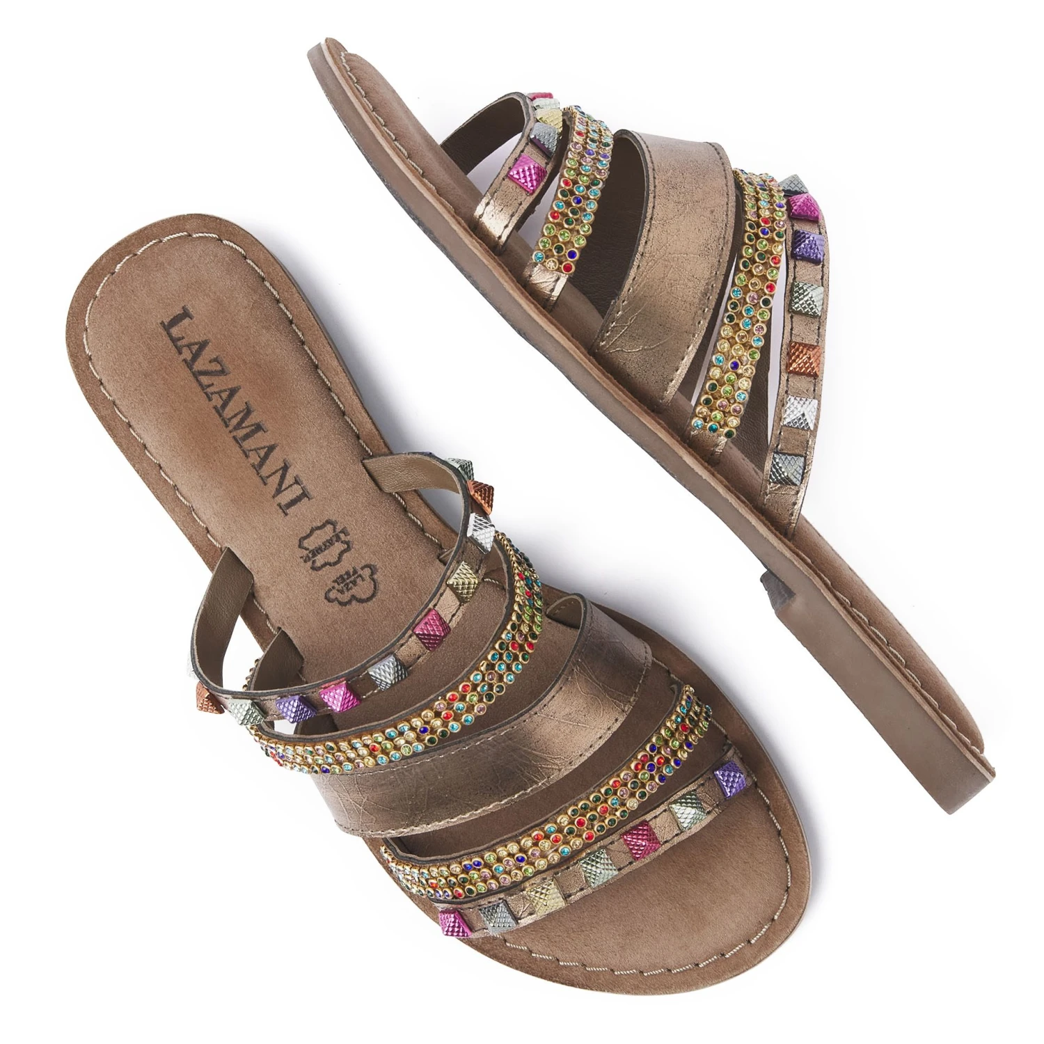 Lazamani 75.403 Slippers Dames Copper Combi - Afbeelding 3