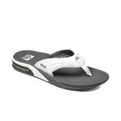 Reef Fanning Slippers Heren Grey White
