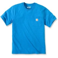 Carhartt K87 Pocket Shirt Heren Marine Blue Heather