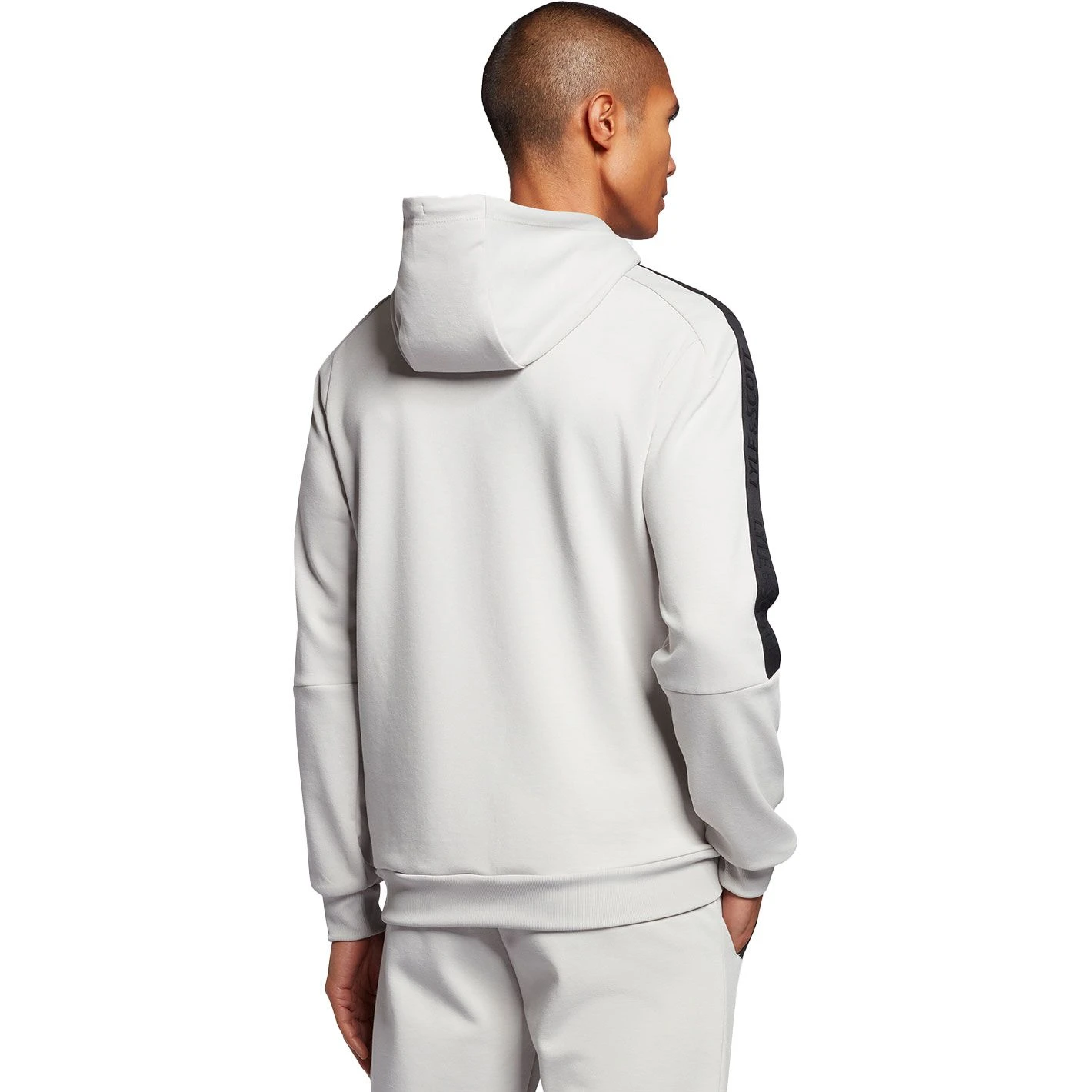 Lyle & ScottPocket Branded Fleece Hoodie Heren Pebble Marl - Afbeelding 2