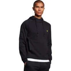 Lyle & ScottPocket Branded Fleece Hoodie Heren Jet Black