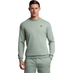 Lyle & ScottCrew Neck Fly Fleece Sweater Heren Stonewall Green