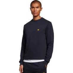 Lyle & ScottCrew Neck Fly Fleece Sweater Heren Dark Navy
