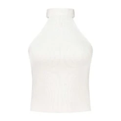 NIKKIE Razorback Rib Tanktop Dames Star White