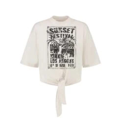 NIKKIE Festival Knot Shirt Dames Cream