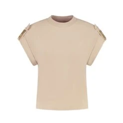 NIKKIE Epaulette Plate Shirt Dames Dust
