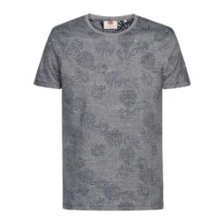 Petrol Industries SS AOP Shirt Heren Midnight Navy Grey