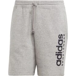 Adidas ALL SZN Fleece Graphic Short Heren Medium Grey Heather