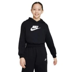 Nike Sportswear Club Fleece Hoodie Junior Black White